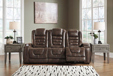 Load image into Gallery viewer, Game Zone PWR REC Sofa with ADJ Headrest - Bark - Furniture Depot