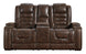 Game Zone PWR REC Loveseat/CON/ADJ HDRST - Bark - Furniture Depot