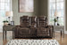 Game Zone PWR REC Loveseat/CON/ADJ HDRST - Bark - Furniture Depot