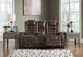 Game Zone PWR REC Loveseat/CON/ADJ HDRST - Bark - Furniture Depot