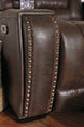 Game Zone PWR REC Sofa with ADJ Headrest - Bark - Furniture Depot