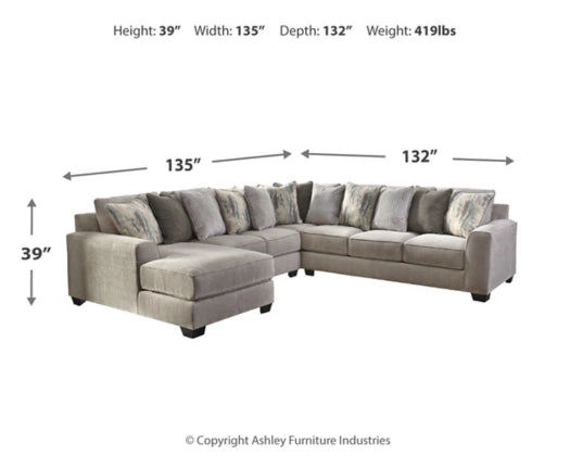 Ardsley 4-Piece Sectional with LHF Chaise - Furniture Depot (7899253145848)