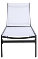 Santorini White Resilient Mesh Waterproof Fabric Outdoor Patio Aluminum Mesh Chaise Lounge Chair - Furniture Depot