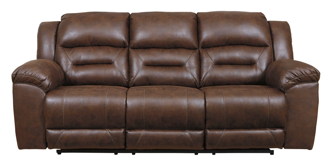 Stoneland Power Reclining Sofa - Chocolate - Furniture Depot