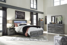 Load image into Gallery viewer, Baystorm Gray Panel Bed With 2 Storage Drawers - King