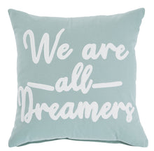 Load image into Gallery viewer, Dreamers Light Green / White Pillow (Set of 4)
