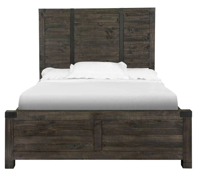 Abington Panel Bed In Weathered Charcoal King