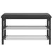 FOSTER-2 TIER SHOE BENCH-BLACK - Furniture Depot