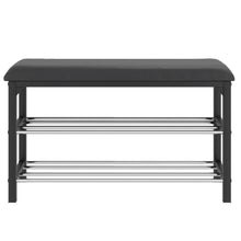 Load image into Gallery viewer, FOSTER-2 TIER SHOE BENCH-BLACK - Furniture Depot