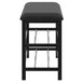 FOSTER-2 TIER SHOE BENCH-BLACK - Furniture Depot