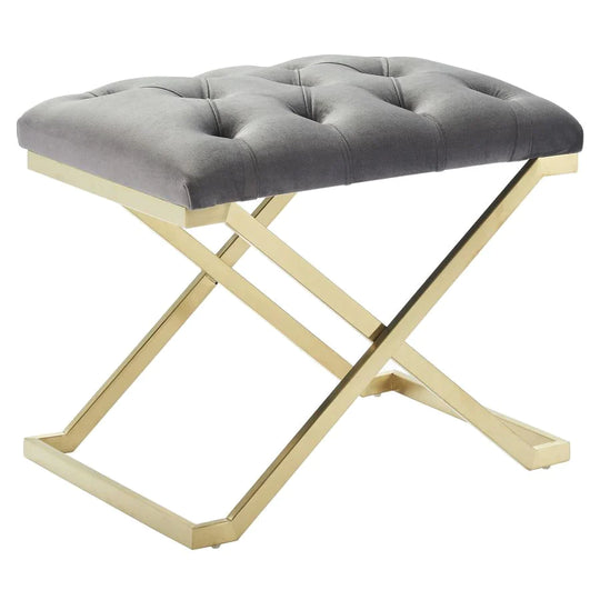 Rada Bench in Grey/Gold - Furniture Depot