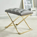 Rada Bench in Grey/Gold - Furniture Depot