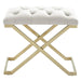 Rada Bench in Ivory/Gold - Furniture Depot