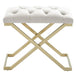 Rada Bench in Ivory/Gold - Furniture Depot