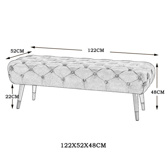 Meryl Bench in Grey - Furniture Depot