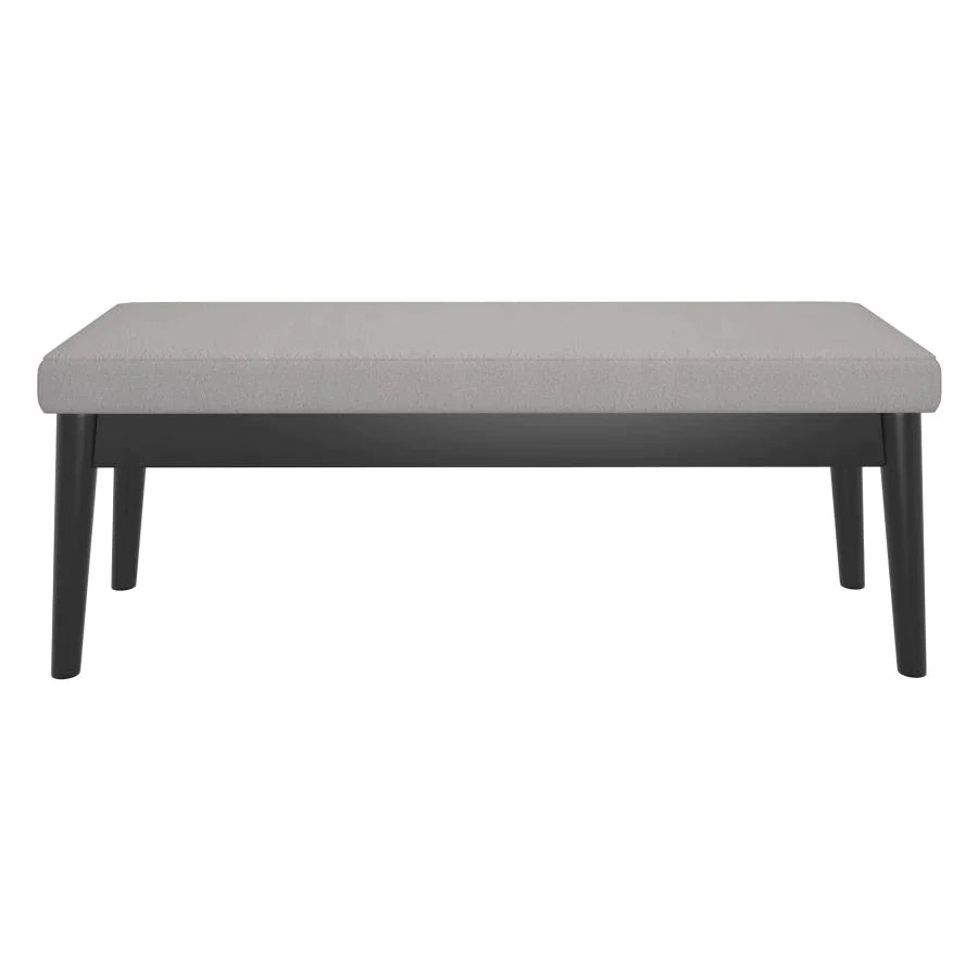 Pebble Bench in Grey Boucle - Furniture Depot