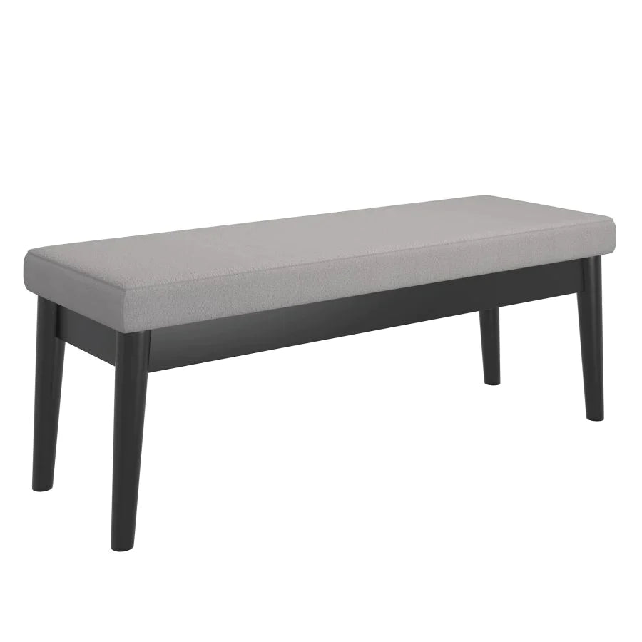 Pebble Bench in Grey Boucle - Furniture Depot