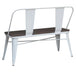 Modus Bench With Back in White - Furniture Depot