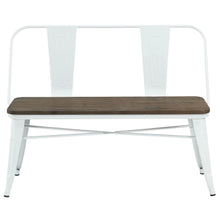 Load image into Gallery viewer, Modus Bench With Back in White - Furniture Depot