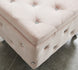 MONIQUE-SINGLE STORAGE OTTOMAN-BLUSH - Furniture Depot