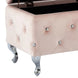 MONIQUE-SINGLE STORAGE OTTOMAN-BLUSH - Furniture Depot