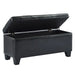 Winston Rectangular Storage Ottoman in Black - Furniture Depot