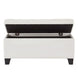 Winston Rectangular Storage Ottoman in White - Furniture Depot