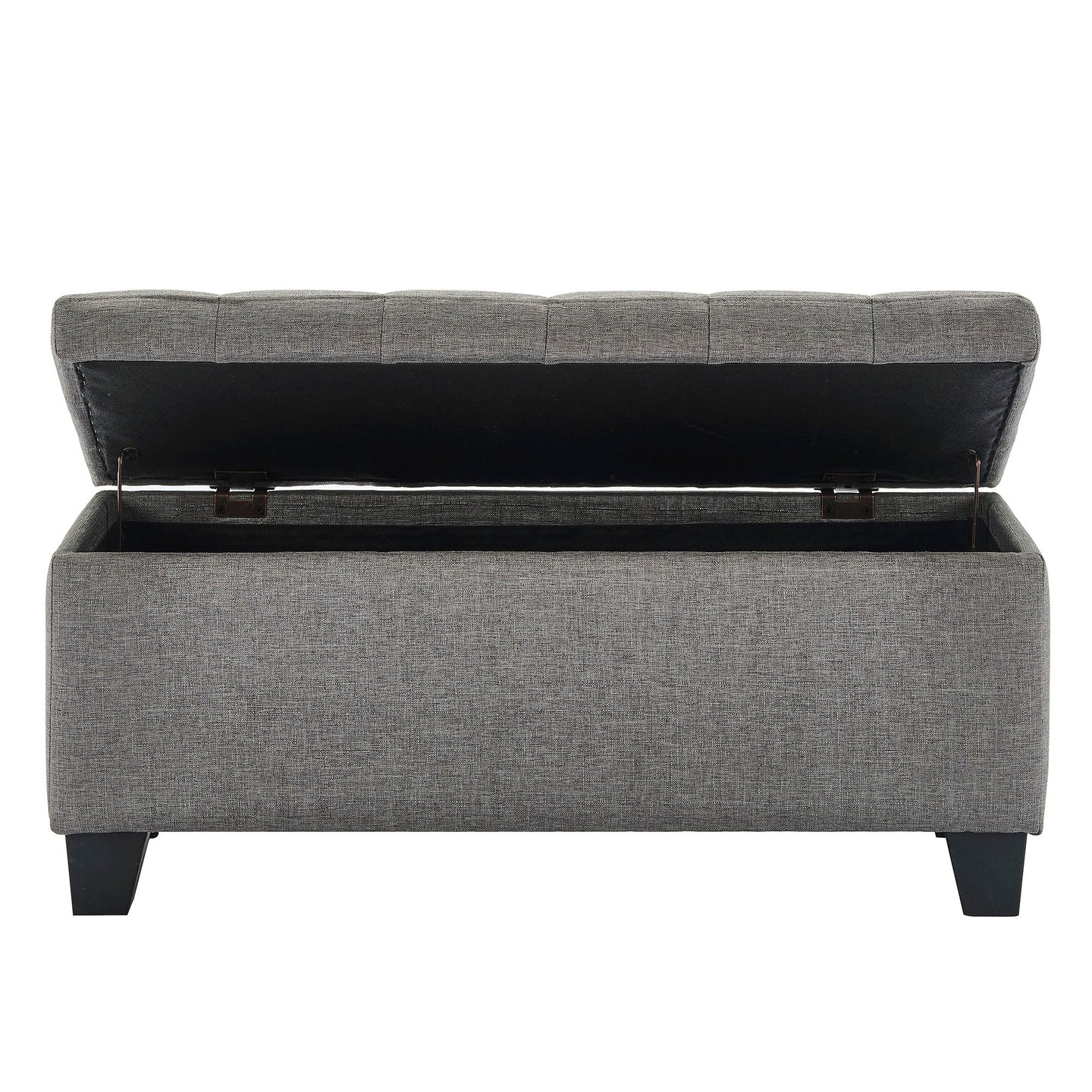 LILA-STORAGE OTTOMAN-GREY - Furniture Depot