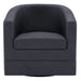 Velci Swivel Accent Chair in Black - Furniture Depot