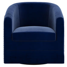 Load image into Gallery viewer, Velci Swivel Accent Chair in Blue - Furniture Depot