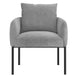Petrie Accent Chair in Grey with Black Leg - Furniture Depot