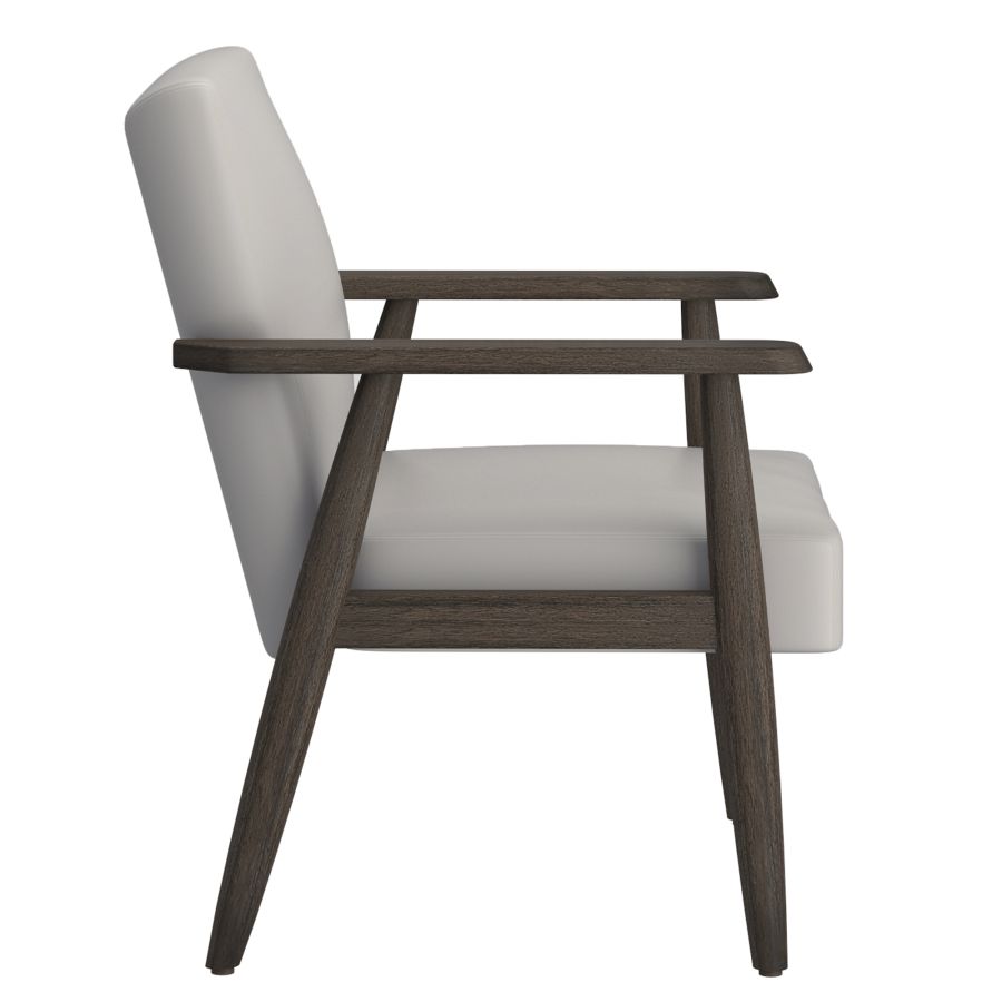 Wilder Accent Chair in Grey-Beige and Weathered Brown - Furniture Depot