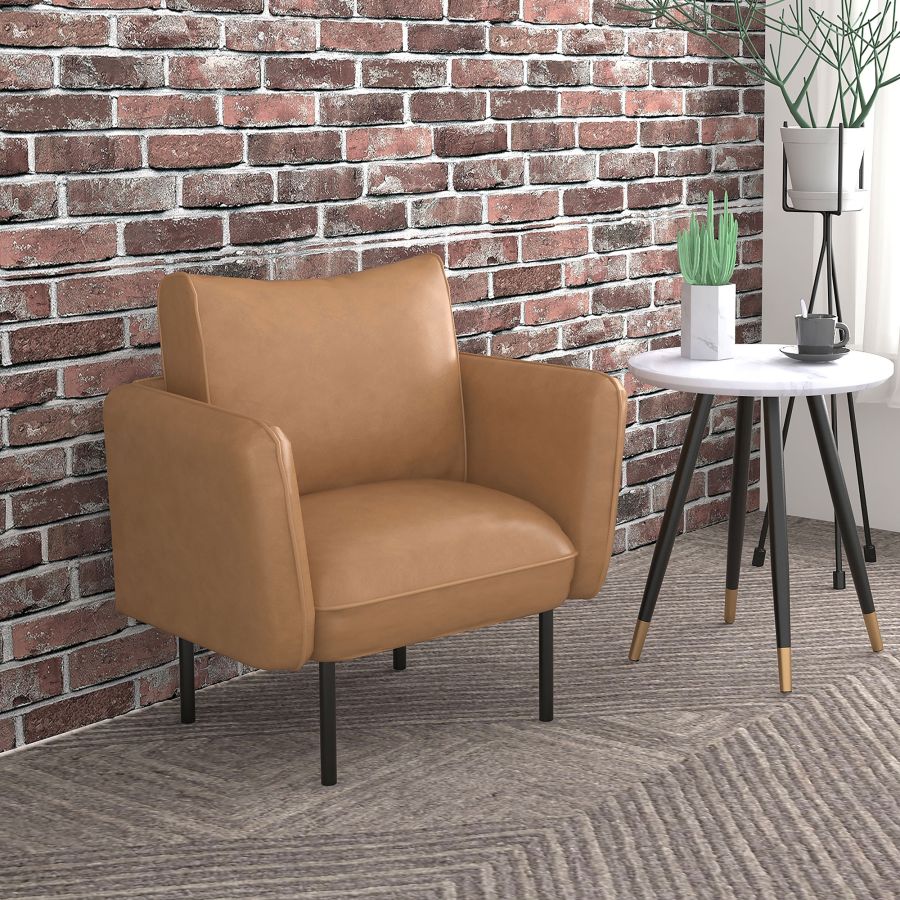 Ryker Accent Chair in Saddle - Furniture Depot