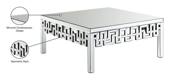 Aria Mirrored Coffee Table - Furniture Depot