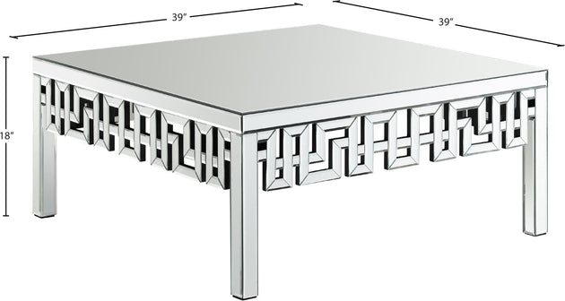 Aria Mirrored Coffee Table - Furniture Depot