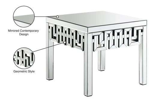 Aria Mirrored End Table - Furniture Depot