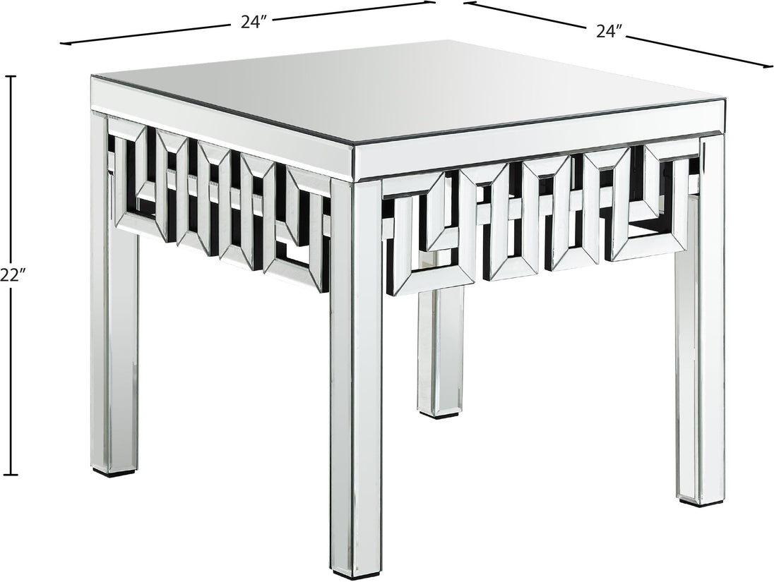Aria Mirrored End Table - Furniture Depot