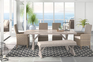 Beachcroft Beige 6 Pc. Dining Set With Bench, Chairs