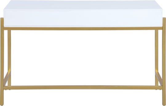 Abigail White / Gold Desk/Console - Furniture Depot