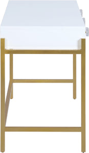 Abigail White / Gold Desk/Console - Furniture Depot