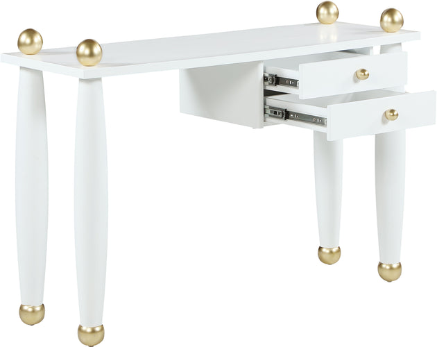 Etro White / Gold Desk/Console - Furniture Depot (7679000969464)