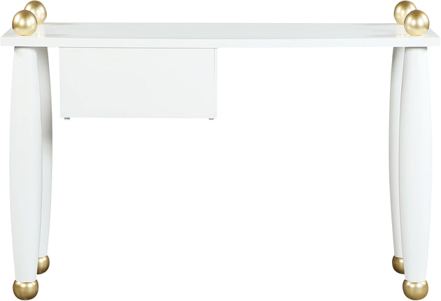 Etro White / Gold Desk/Console - Furniture Depot (7679000969464)