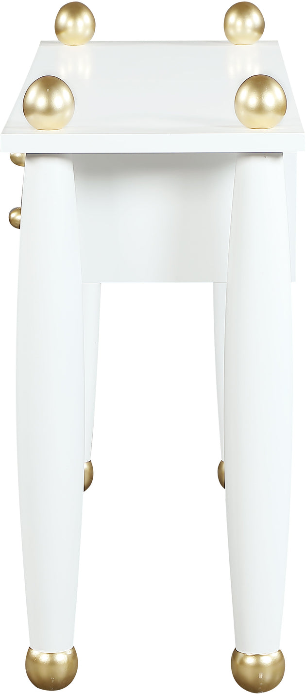 Etro White / Gold Desk/Console - Furniture Depot (7679000969464)