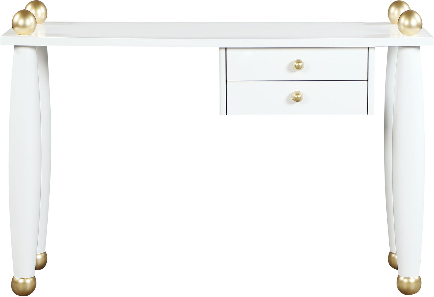 Etro White / Gold Desk/Console - Furniture Depot (7679000969464)