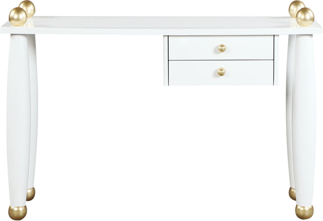 Etro White / Gold Desk/Console - Furniture Depot (7679000969464)