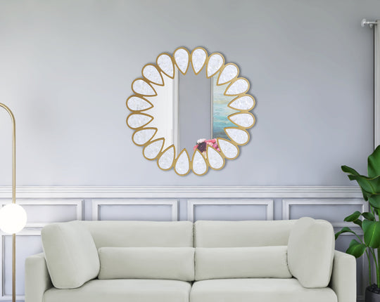 Shell White Mirror - Furniture Depot