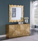 Golda Gold Leaf Mirror - Furniture Depot