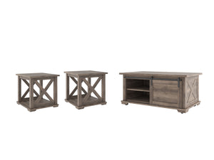 Arlenbry Gray 3 Pc. Coffee Table, 2 End Tables