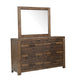 Dakota Dresser With Mirror Brown
