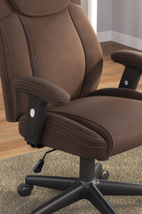 Corbindale Home Office Swivel Desk Chair - Brown/Black